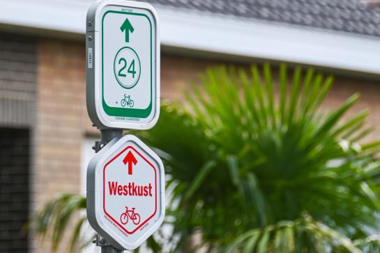 Bewegwijzering fietsroute Westkust