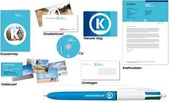 Enkele gadgets in de Koksijdse huisstijl