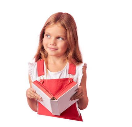 Meisje met open boek